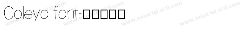 Coleyo font字体转换